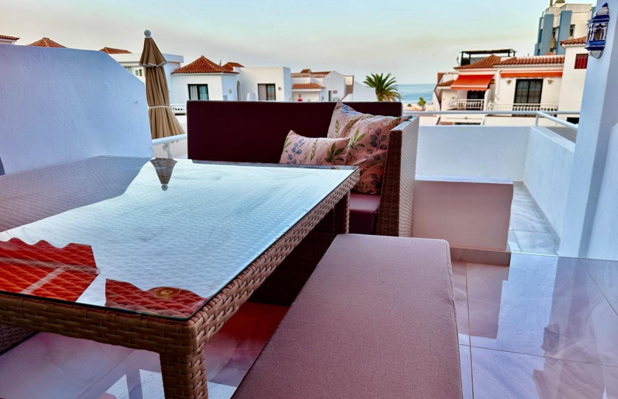 Luxury Diamond - Ocean View, Big Terraces, Air Con, Wifi Lägenhet Los Cristianos  Exteriör bild