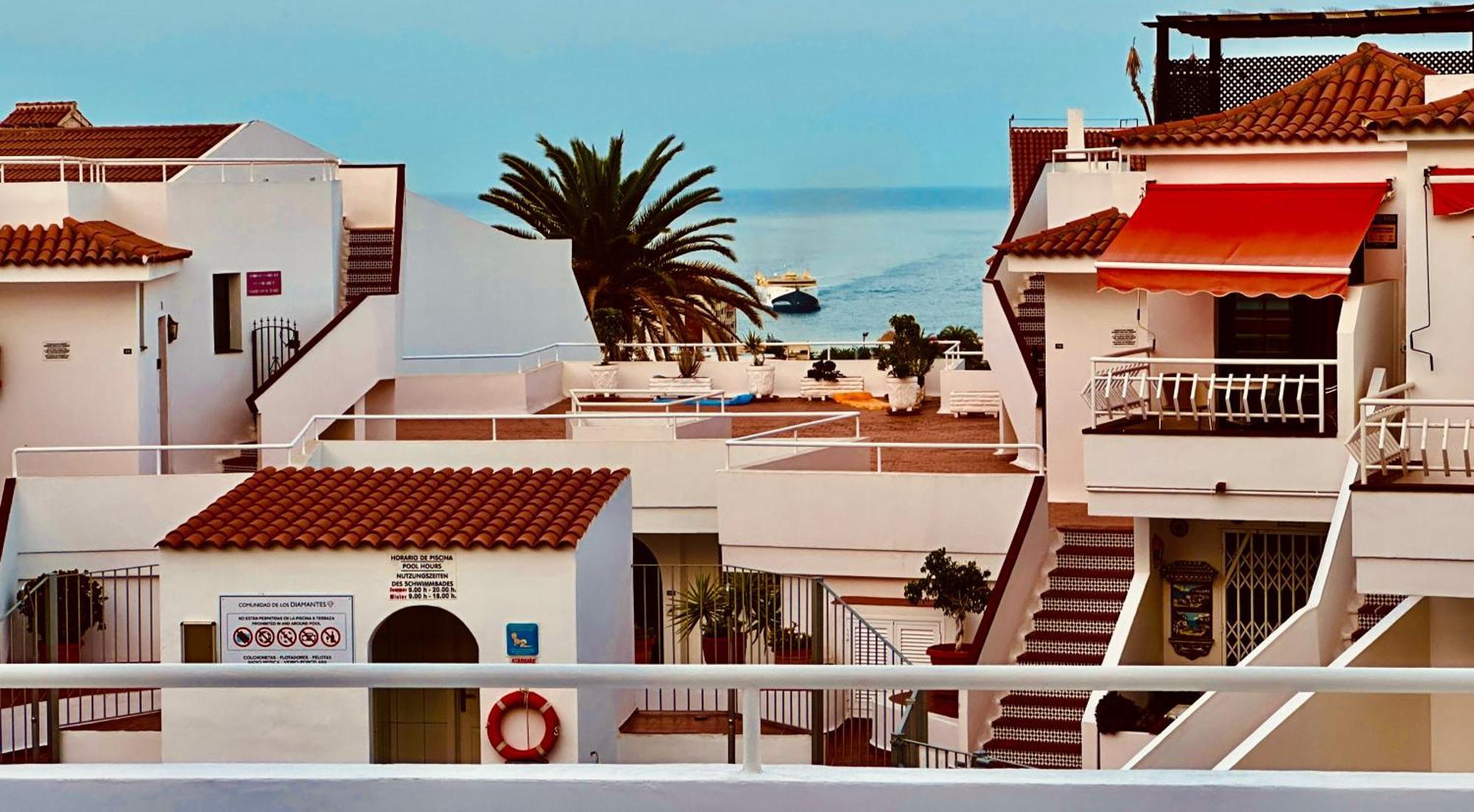 Luxury Diamond - Ocean View, Big Terraces, Air Con, Wifi Lägenhet Los Cristianos  Exteriör bild