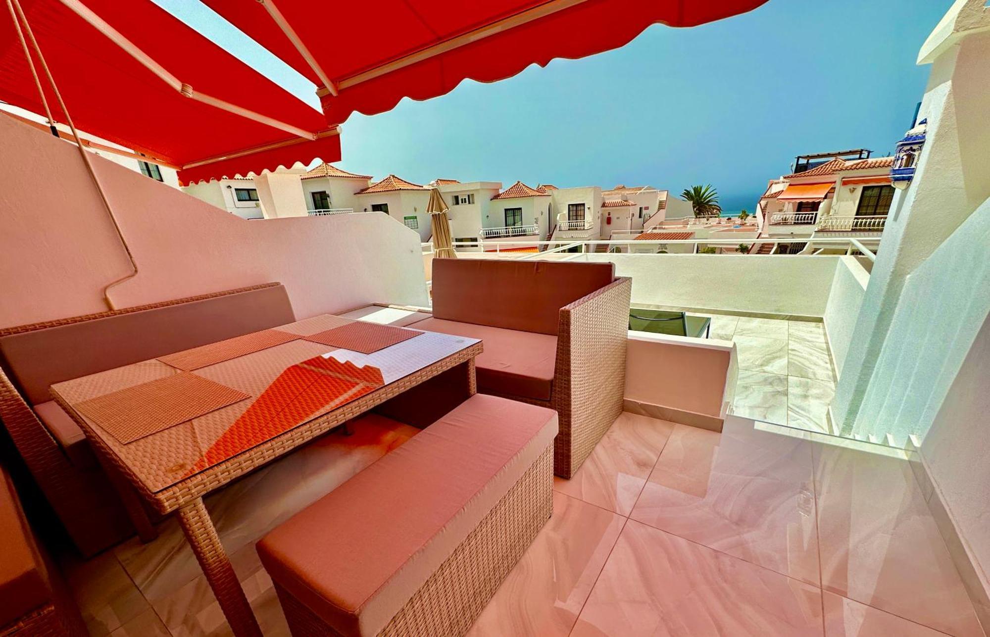 Luxury Diamond - Ocean View, Big Terraces, Air Con, Wifi Lägenhet Los Cristianos  Exteriör bild